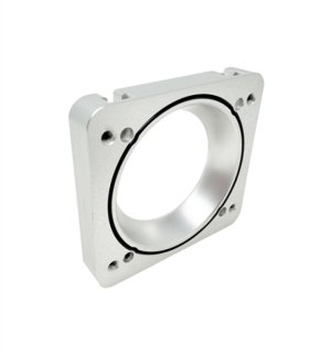 Subaru WRX STI Throttle Body Adapter - Torque Solution - Big Bore 76mm - Silver - `06-`21